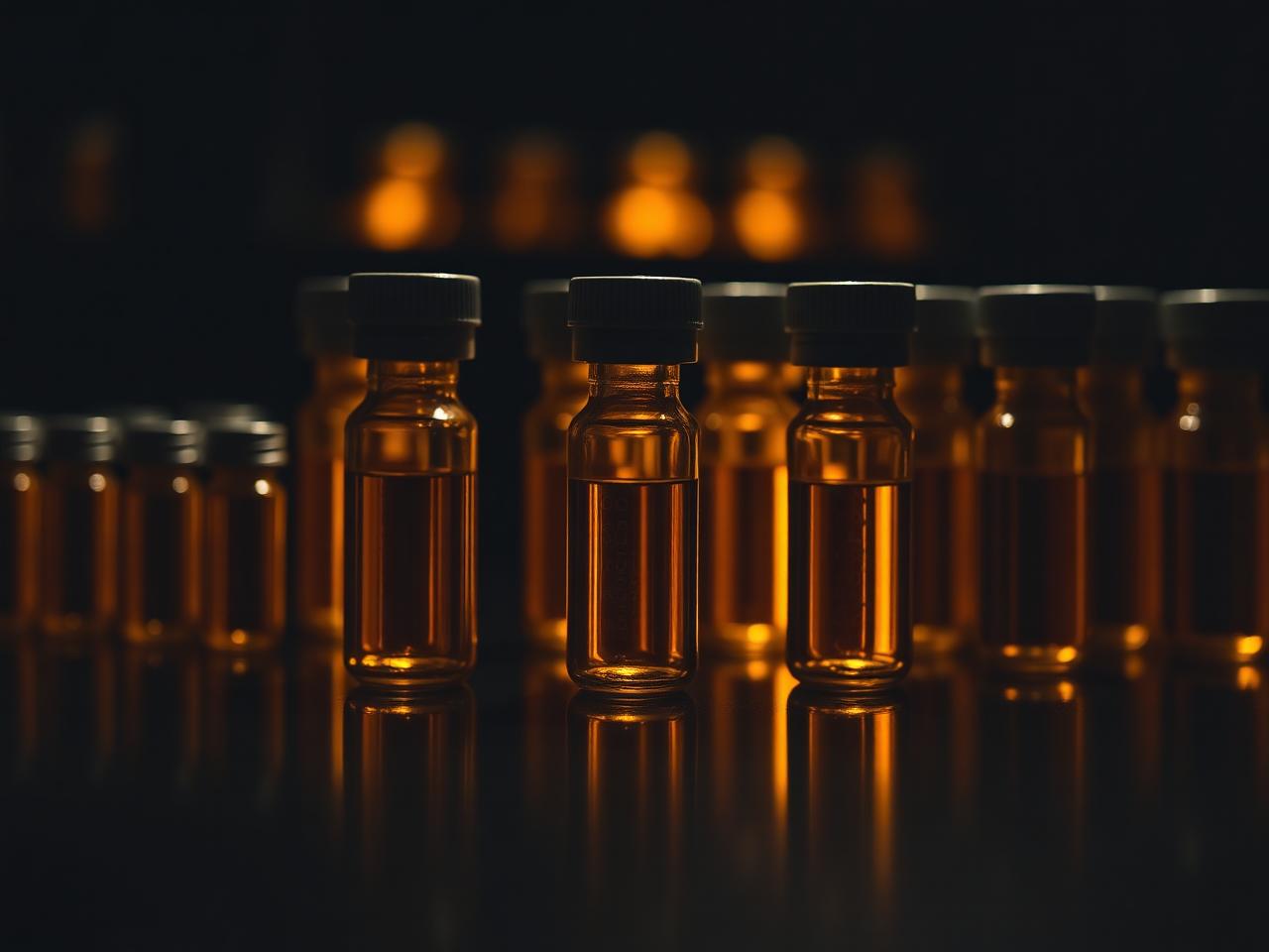 Dark laboratory glassware